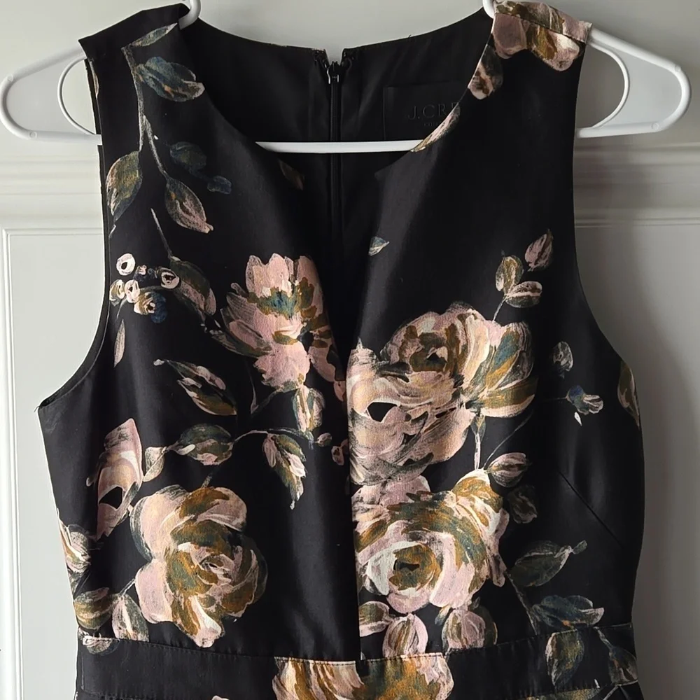 J. Crew Collection Silk & Wool Blend Floral Midi Dress